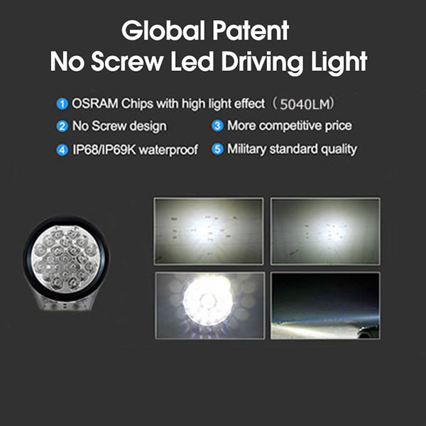 LED Driving Lights for Trucks Waterproof 7 inch Round Light