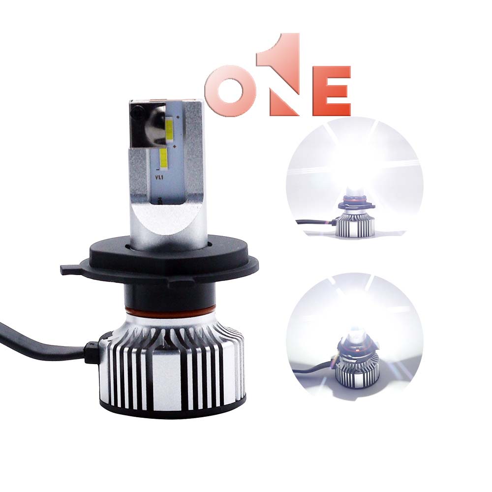 h7 led headlight bulb dual lamp fan design built-in LED car drive headlight